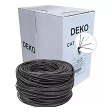 Caixa De Cabo De Rede Cat5e 305m 24wag Deko Par Trançado