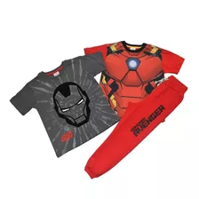 Conjunto Casual Jogger Set 3 Piezas Iron Man Marvel Niños