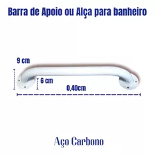Barra De Apoio/alça/idoso/auxilio/de Segurança/banheiro 40cm
