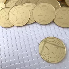 Aplique Espelhado Escudo Capitão América 4,0cm 10 Unidades (