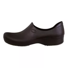 Zapato Zueco Antideslizante Cocina Clínico Negro 