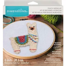 Dimensions Llama Punch Needle Kit De Bordado, 8 Diámetros