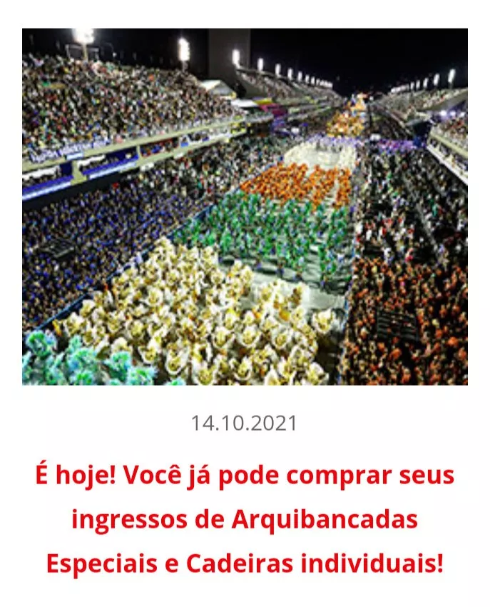 Ingressos Rio 2022 Desfile Das Campeas