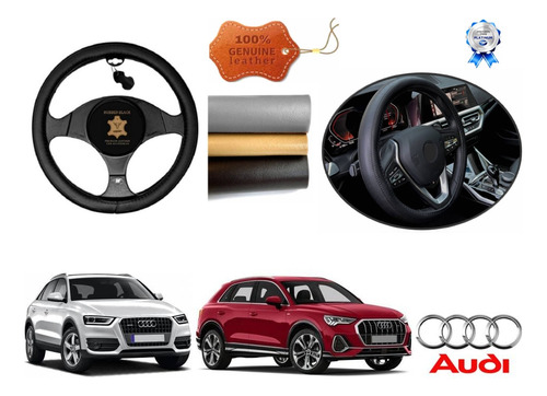 Tapetes 3d Logo Audi + Cubre Volante Q3 2013 A 2018 2019 Foto 3