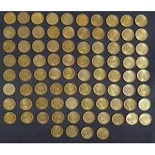 Lote Antiguas Monedas De Un Soles De Oro Peruanas Unc