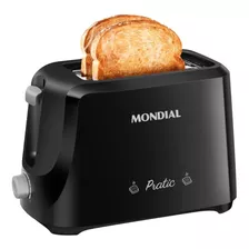 Torradeira De Pães Pratic T-18 700w Preta Mondial Cor Preto 110v