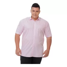 Camisa Social Plus Size Masculina Manga Curta