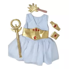 Fantasia Saori Infantil Vestido E Acessórios 