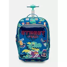 Mochila Com Rodinha Escolar Infantil Masculina Dragão Puket