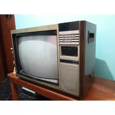Televisor Antiguo Marca Tatumg De Madera Decoracion 