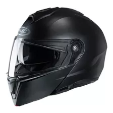 Capacete 60 Hjc I90 Solido Robocop Preto Branco