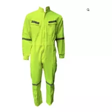 Overol Slack Poplin Amarillo Fluor Trabajo Seguridad