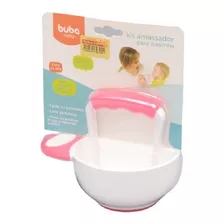 Kit Amassador Para Papinha Para Bebê Rosa 9795 Buba