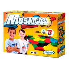 Brinquedo Pedagógico Em Madeira Mosaico 72 Peças - Xalingo