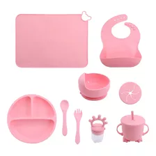 Kit 10 Peças De Introdução Alimentar Chupeta Silicone Bebê