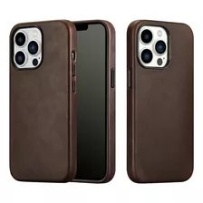 Case Couro Genuíno, Para iPhone 15 Pro Max Plus Lançamento.