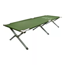 Cama Plegable De Camping Vivo Militar Color Verde Con