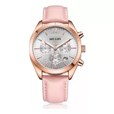 Reloj Dama Megir Con Cronógrafo Modelo 2115