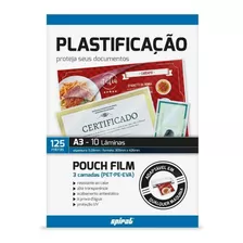 Plastico Para Plastificação Tamanho A3 Spiral 10 Unidades