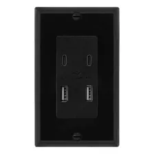 Salida De Enchufe Usb 4.8a Usb C/a 4 Puertos De Carga R...