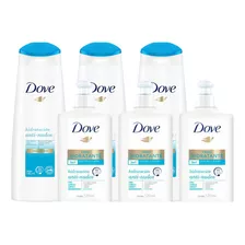 Kit Dove Hidratación Antinudos Shampoo/crema Peinar 6 Pack**