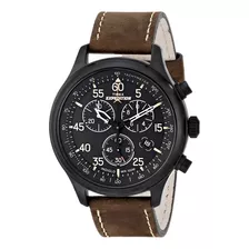 Reloj Timex Expedition P/ Hombre Con Cronógrafo Negro/marron