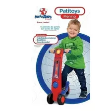 Patinete Infantil Patitoys 4 Rodas Spider Menino - Mercotoys