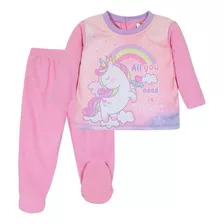 Pijama Bebé Niña Conjunto Polar Sustentable Rosado H2o Wear