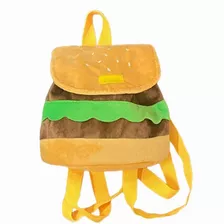 Bonita Mochila Escolar Para Hamburguesas, Pequeña, De Felpa