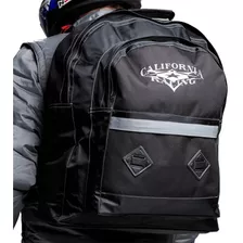 Mochila California Racing Malote Gold Cor Preto