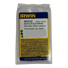 10 Broca Hss Aço Rápido 2,5mm Iw1212 Irwin 