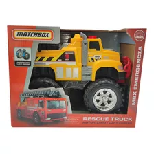 Camión Matchbox Rescue Truck Motorizado Luz Y Sonido 27cm