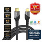 Plus Do Brasil Cabo Hdmi 2.1 V Áudio E Vídeo 8k Ultrahd 3d Ready 2 Metros High Speed Bandwidth 48gbps Conectores Banhados A Ouro Compativel Com Ps5 Xbox Pc Smart Tv Samsung LG Tcl Projetor Roku