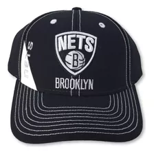 Brooklyn Nets Gorra Ajustable Adultos Con Costura Inversa,