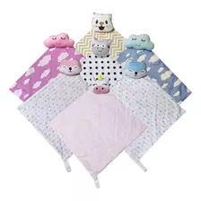 Kit Com 2 Peças Naninhas De Bichinho Soninho Do Bebê Enxoval Cor Menina Tamanho Único