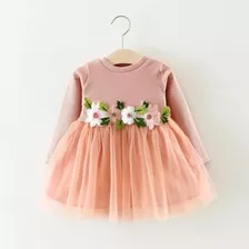 Vestido De Bebé De Fiesta Mini-mi Modelo Guadalupe Rosa