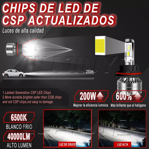 9007 Kit De Faros Led 40000lm Para 00-05 Chevrolet Cavalier Foto 3