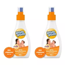 02x Spray Desembaraçante Infantil Pompom Pós Banho Cabelo