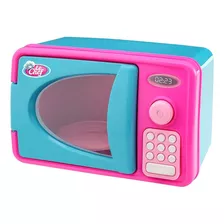 Forno Microondas Infantil Rosa C/ Luz E Som Usual Brinquedos