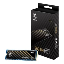 Disco Sólido Msi Spatium M371 2tb Pcie 3.0 X4 Nvme M.2 2280 Color Negro