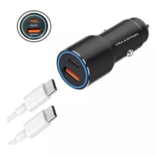 Carregador Veicular Turbo Fast Usb Tipo C P/ iPhone Samsung