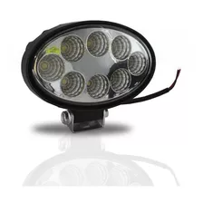 Kit Com 2 Farol Milha 8 Led 24w 12v 24v Oval Off Trator