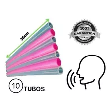 10 Tubo Ressonância Lax Vox Exercício Vocal Silicone 35 Cm