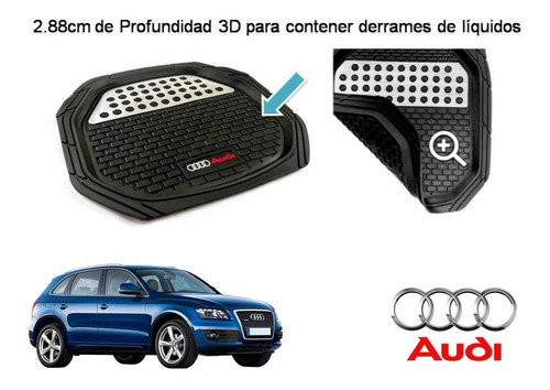 Tapetes 4 Piezas Charola 3d Logo Audi Q5 2009 A 2017 Foto 4