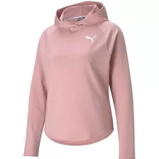 Blusa Puma Feminina Manga Longa Active Rosa Capuz Original