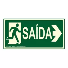 Placa De Sinalização Saída Direita