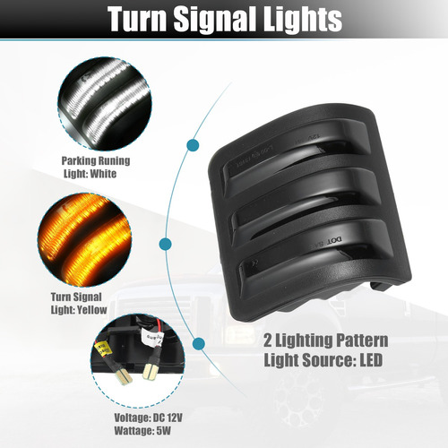 Luces Indicadora De Espejo Lateral Para Ford F250 Super Duty Foto 5