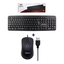 Kit Teclado E Mouse Com Fio Usb Mox Escritório Casa Barato