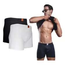 Cueca Masculina Boxer Kit C 2 Pçs Confortável Box Anatômica