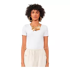 Blusa Colcci Canelado V Av24 Branco Feminino